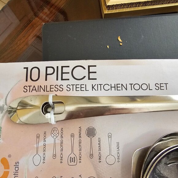 Basic Essentials Stainless Steel Kitchen Tool set of 10, NEW - Picture 6 of 9